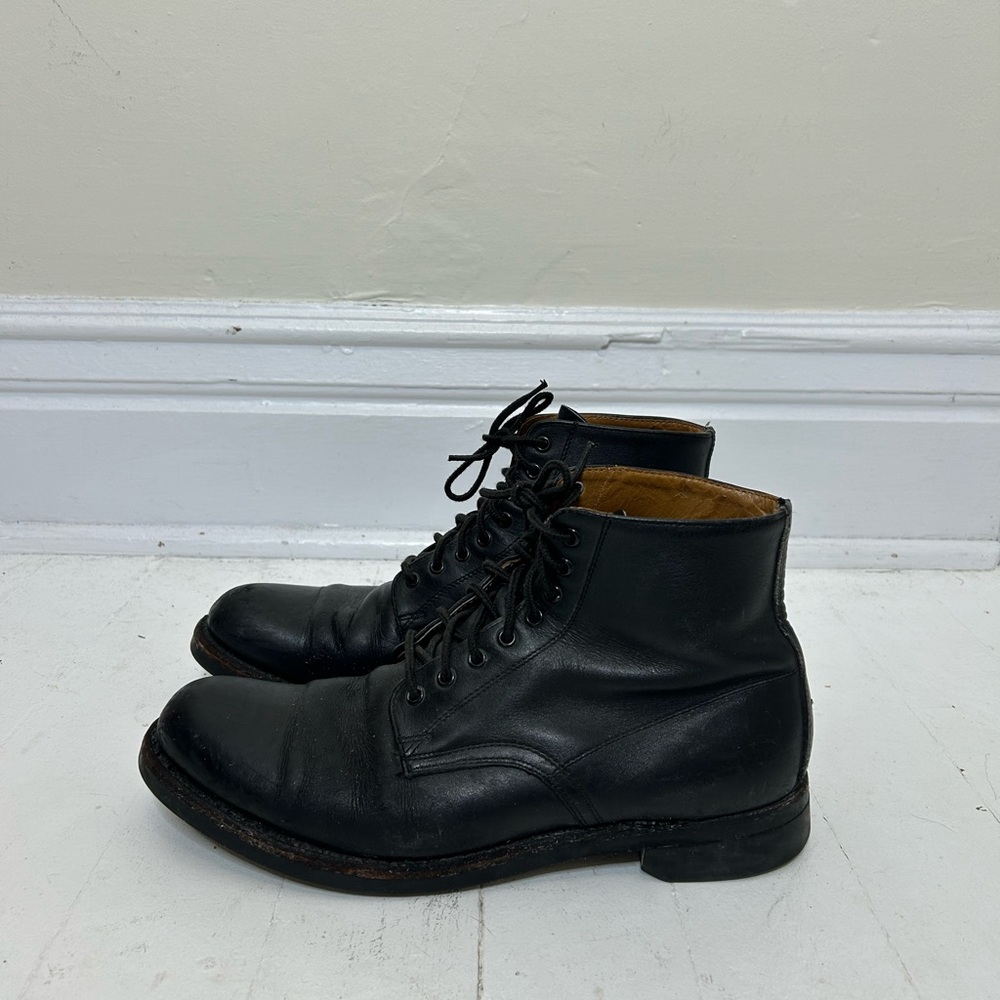 Black Leather Work Boots (Vintage)